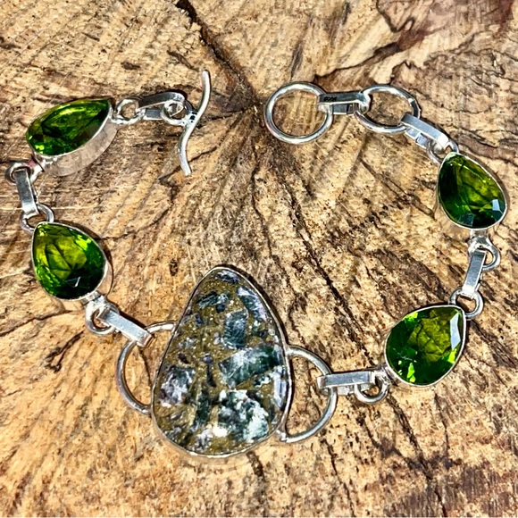 Copper Seraphinite Bracelet 7” - 8” - Picture 4 of 9